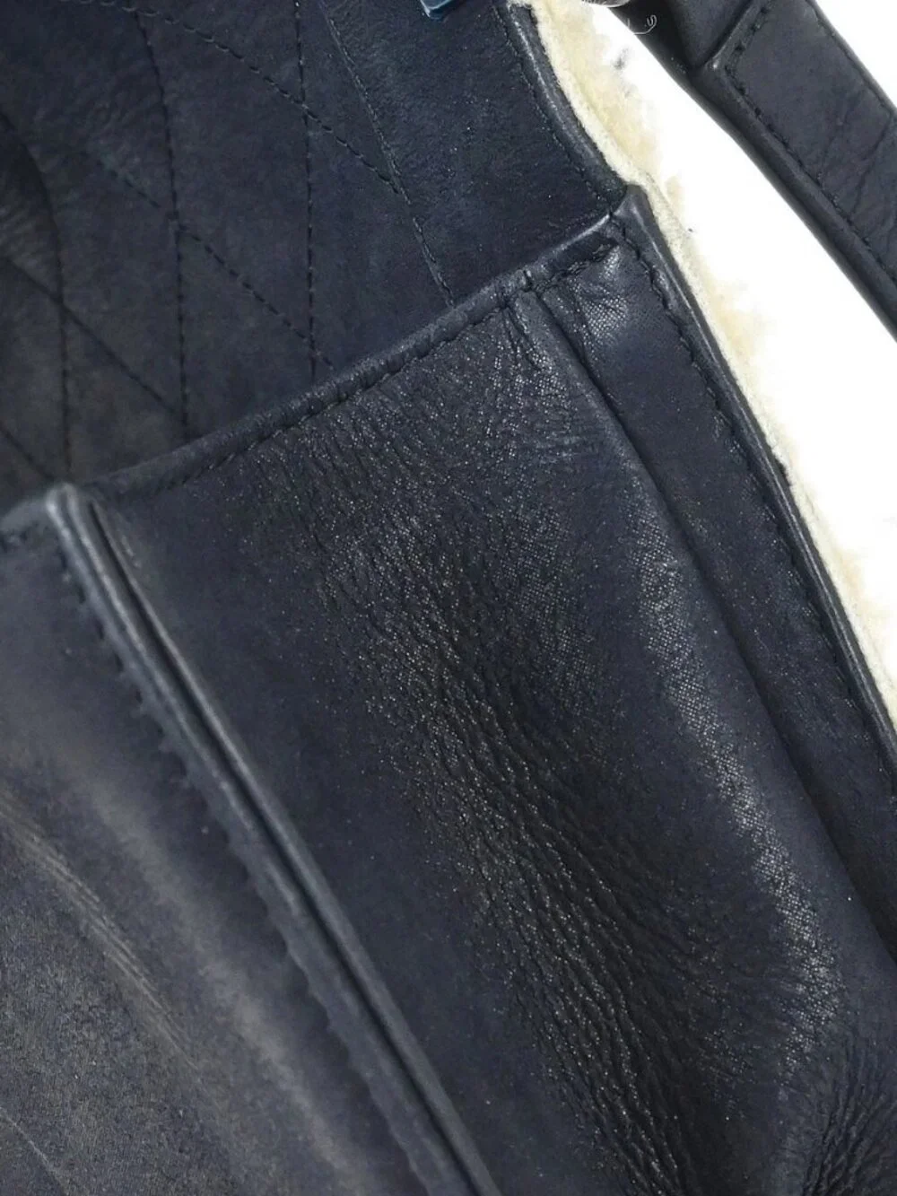 Boy Chanel Navy Shearling